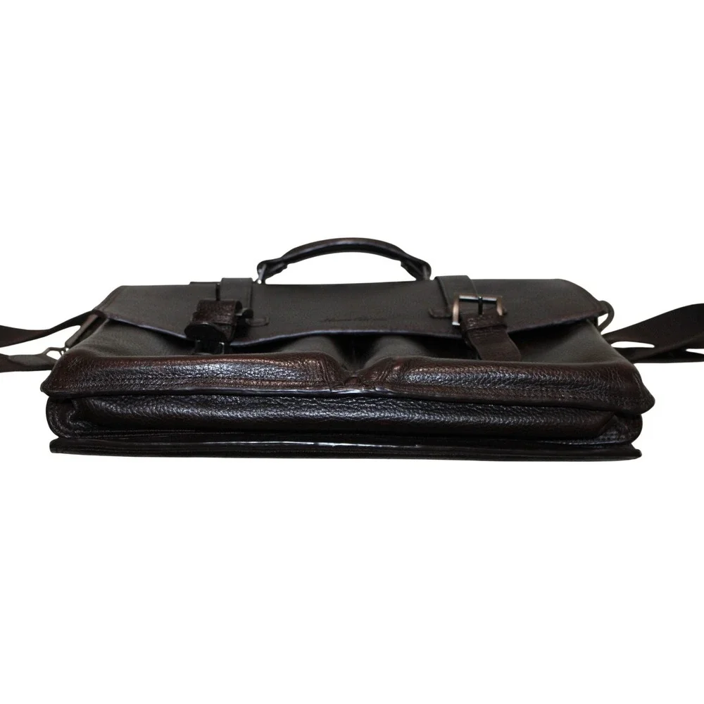 Kenneth‎ Cole NY Brown Leather Briefcase Mens EUC Messenger Bag Laptop Bag